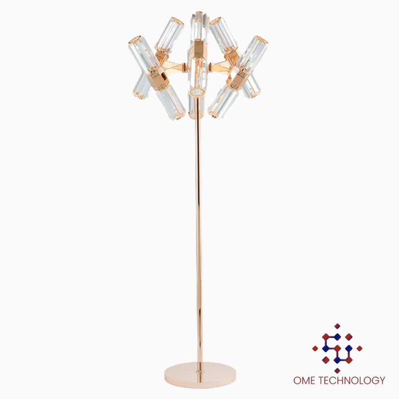 Hotel Golden Luxury Crystal Floor Light