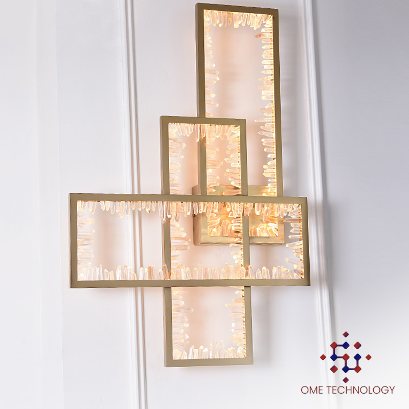 Hotel Crystal Decor Tube Wall Light