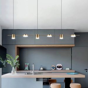 Hotel Black Gold Led Chandelier Dining Light