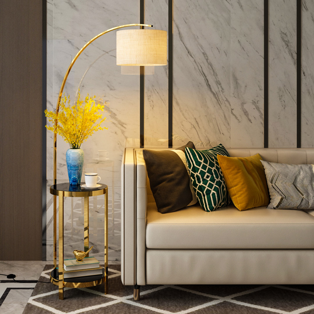Hotel Elegant Floor Light with Table Base