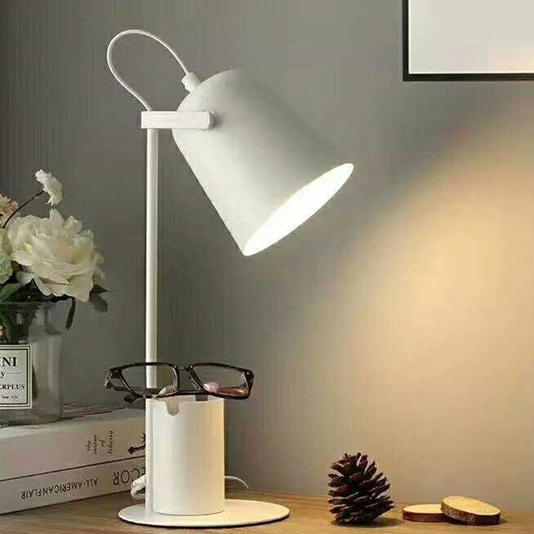 Hotel Table Light with Small Canister
